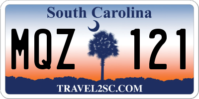 SC license plate MQZ121