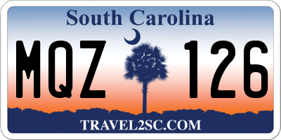 SC license plate MQZ126