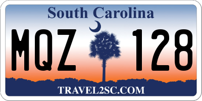 SC license plate MQZ128