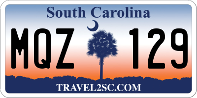 SC license plate MQZ129