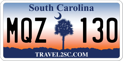 SC license plate MQZ130
