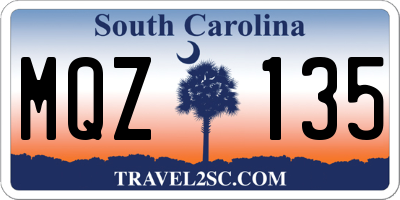 SC license plate MQZ135