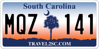 SC license plate MQZ141