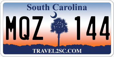 SC license plate MQZ144