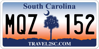SC license plate MQZ152