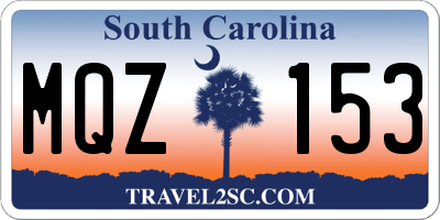 SC license plate MQZ153
