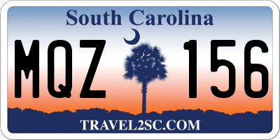 SC license plate MQZ156