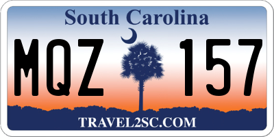 SC license plate MQZ157