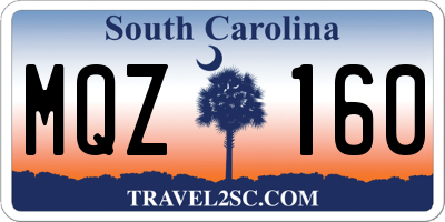 SC license plate MQZ160