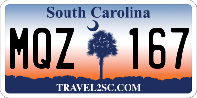 SC license plate MQZ167