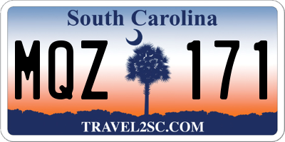 SC license plate MQZ171