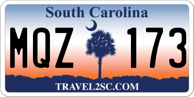SC license plate MQZ173