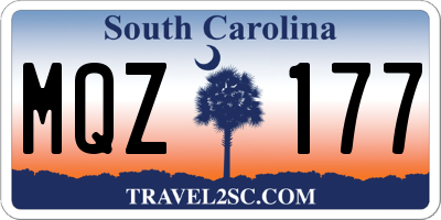 SC license plate MQZ177