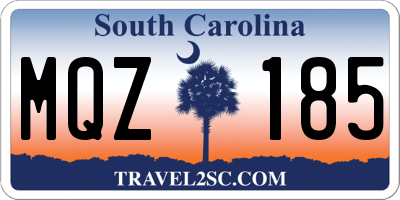 SC license plate MQZ185