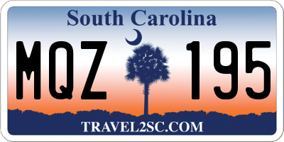 SC license plate MQZ195