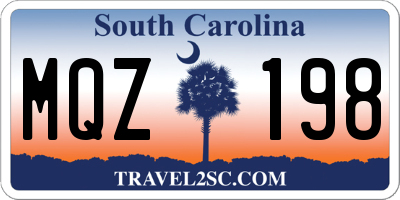 SC license plate MQZ198