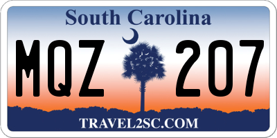 SC license plate MQZ207