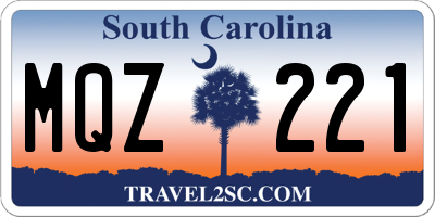 SC license plate MQZ221