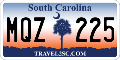SC license plate MQZ225
