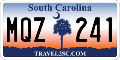 SC license plate MQZ241