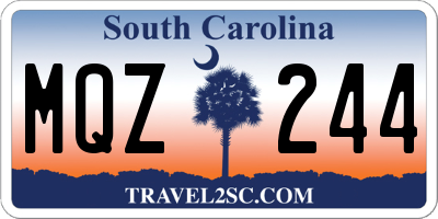 SC license plate MQZ244