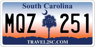 SC license plate MQZ251