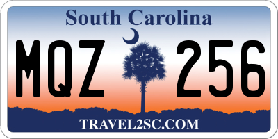 SC license plate MQZ256