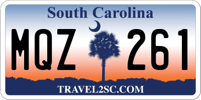 SC license plate MQZ261