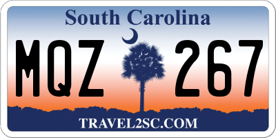 SC license plate MQZ267