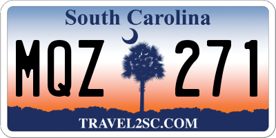 SC license plate MQZ271