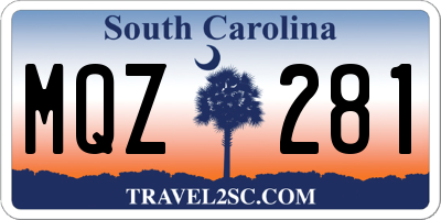 SC license plate MQZ281