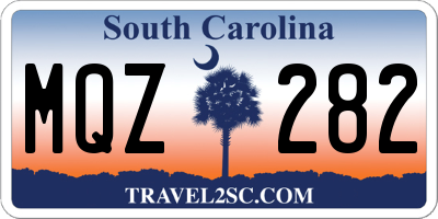 SC license plate MQZ282