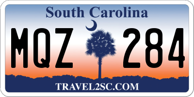 SC license plate MQZ284