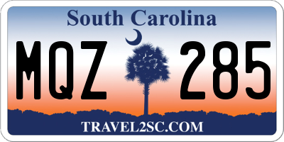 SC license plate MQZ285