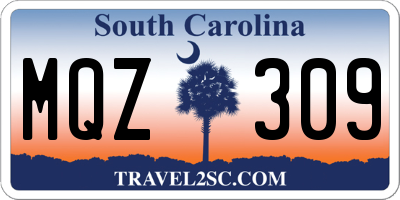 SC license plate MQZ309
