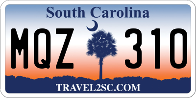 SC license plate MQZ310