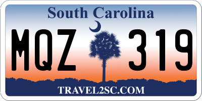SC license plate MQZ319