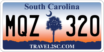 SC license plate MQZ320