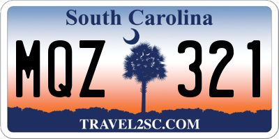 SC license plate MQZ321