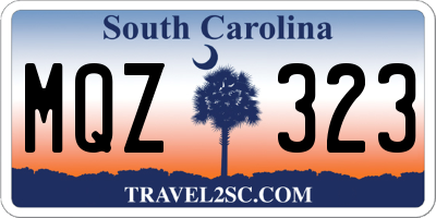 SC license plate MQZ323