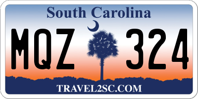 SC license plate MQZ324