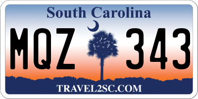 SC license plate MQZ343