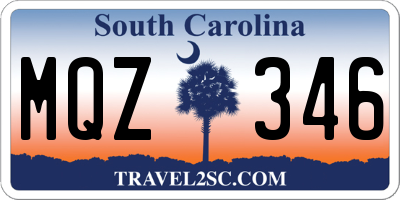 SC license plate MQZ346