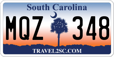 SC license plate MQZ348