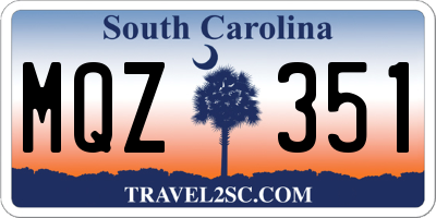 SC license plate MQZ351