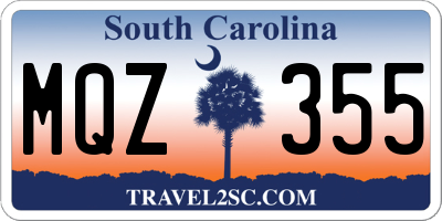 SC license plate MQZ355