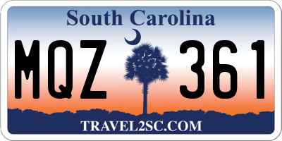 SC license plate MQZ361