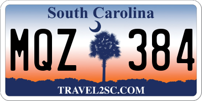 SC license plate MQZ384