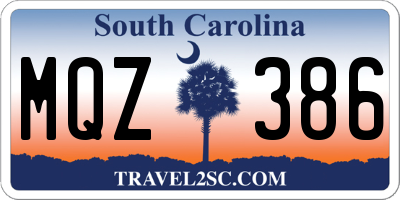 SC license plate MQZ386