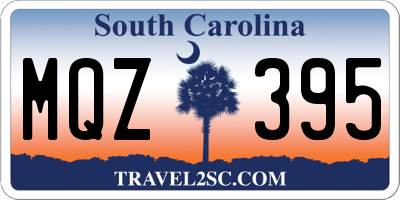 SC license plate MQZ395